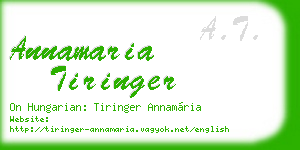 annamaria tiringer business card